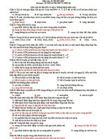 Ngân hàng 600 câu hỏi trắc nghiệm môn sinh học 12   có đáp án chi tiết