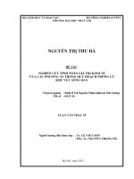 Nghiên cứu tính toán giá trị kinh tế của các phương án trong quy hoạch phòng lũ khu vực sông đáy 