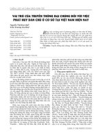 Vai trò của truyền thông đại chúng đối với việc phát huy dân chủ ở cơ sở tại Việt Nam hiện nay