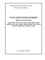 Một số giải pháp giáo dục kĩ năng sống cho học sinh thông qua dạy học môn tiếng việt lớp 4 trong chương trình VNEN  (1) 