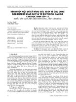 Rèn luyện một số kỹ năng giải toán về ứng dụng đạo hàm để khảo sát và vẽ đồ thị của hàm số cho học sinh lớp 12