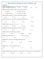 ĐỀ CƯƠNG ôn THI CUỐI kì 1 lớp 3 