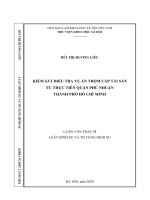 Kiểm sát điều tra vụ án trộm cắp tài sản từ thực tiễn quận phú nhuận, thành phố hồ chí minh 