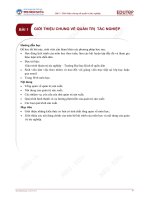 Bài giảng Quản trị tác nghiệp - Bài 1: Giới thiệu chung về quản trị tác nghiệp