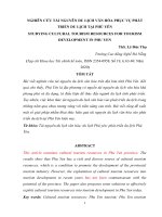 19 2020  NGHIÊN cứu tài NGUYÊN DU LỊCH văn hóa PHỤC vụ PHÁT TRIỂN DU LỊCH tại PHÚ yên