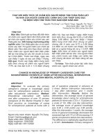 Thay đổi kiến thức về chăm sóc người bệnh tâm thần phân liệt tại nhà của người chăm sóc chính sau can thiệp giáo dục tại Bệnh viện Tâm thần tỉnh Nam Định năm 2020