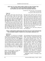 Kiến thức và thực hành phòng chống tai nạn thương tích cho trẻ dưới 5 tuổi của người chăm sóc chính tại phường Lộc Hòa thành phố Nam Định năm 2019