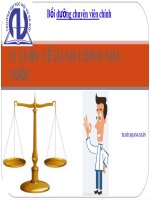 Bài giảng Bồi dưỡng chuyên viên chính: Lý luận về hành chính nhà nước