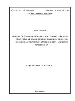 Nghiên cứu ứng dụng cừ bản bê tông cốt thép dự ứng lực xây dựng công trình kè bảo vệ bờ kênh ở ĐBSCL, áp dụng cho đoạn kè tân thạnh trên kênh đồng tiến   lagrange tỉnh long an 