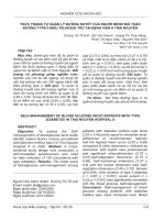 Thực trạng tự quản lý đường huyết của người bệnh đái tháo đường type II điều trị ngoại trú tại Bệnh viện A thái Nguyên