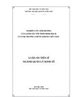 Nghiên cứu ảnh hưởng của giám sát tới tính minh bạch của thị trường chứng khoán việt nam 