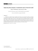 Vận dụng phân tích dữ liệu lớn trong thử nghiệm cơ bản trong kiểm toán báo cáo tài chính