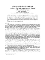 Khảo sát nhận thức của sinh viên ngành tiếng Pháp đối với chuẩn đầu ra năng lực tiếng Pháp