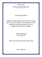 Nghiên cứu phát triển phương pháp von ampe hoà tan sử dụng điện cực màng bismut để xác định đồng thời một số kim loại nặng trong các mẫu nước tự nhiên tt 