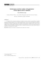 An tử và vấn đề hợp pháp hóa quyền an tử ở Việt Nam