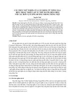 Cấu trúc ngữ nghĩa của các động từ tiếng Nga biểu thị sự thiết lập tư thế người, đối chiếu với các đơn vị tương đương trong tiếng Việt