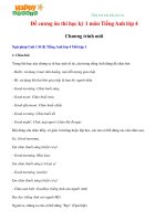 Đề cương HKI lớp 4   chương trình mới 