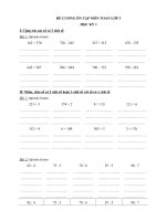 ĐỀ CƯƠNG TOÁN CUỐI kì 1 lớp 3 