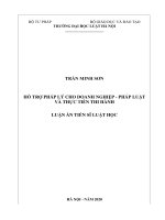 Hỗ trợ pháp lý cho doanh nghiệp - Pháp luật và thực tiễn thi hành