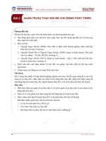 Bài giảng Tái lập doanh nghiệp - Bài 2: Quản trị sự thay đổi để chủ động phát triển