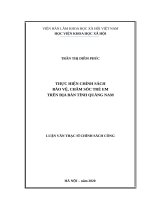 Thực hiện chính sách bảo vệ, chăm sóc trẻ em trên địa bàn tỉnh quảng nam