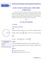 Chuyên Đề Cung Góc Lượng Giác. Công Thức Lượng Giác Có Lời Giải Và Đáp Án - Tài Liệu Toán - Thư Viện Học Liệu