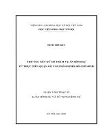 luận văn thạc sĩ thủ tục xét xử sơ thẩm các vụ án hình sự từ thực tiễn quận gò vấp, thành phố hồ chí minh 