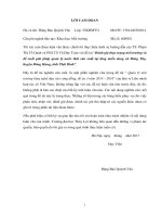 Đánh giá thực trạng môi trường và đề xuất giải pháp quản lý nước thải sản xuất tại làng miến dong xã đông thọ, huyện đông hưng, tỉnh thái bình 