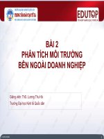 Bài giảng Quản trị chiến lược: Bài 2 - ThS. Lương Thu Hà