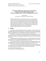 Sử dụng hệ thống bài tập rèn luyện danh pháp và thuật ngữ hóa học trong dạy học nội dung hiđrocacbon - Chương trình Hóa học lớp 11