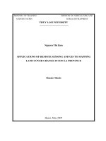 Applications of remote sensing and GIS to mapping land cover change in son la province 