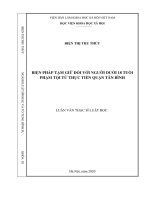Biện pháp tạm giữ đối với người dưới 18 tuổi phạm tội từ thực tiễn quận Tân Bình