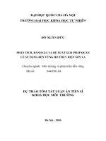 PHÂN TÍCH, ĐÁNH GIÁ VÀ ĐỀ XUẤT GIẢI PHÁP QUẢN LÝ SỬ DỤNG BỀN VỮNG HỒ THỦY ĐIỆN SƠN LA