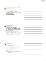 Bài giảng Thủy tĩnh học – Chương 2: Cơ sở động lực học chất lỏng