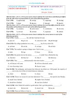 Đề Thi Thử THPT Quốc Gia Môn Tiếng Anh 2020 Trường Bình Sơn Lần 1 - Đề Thi Thử Tốt Nghiệp THPT Tiếng Anh 2021 - Thư Viện Học Liệu