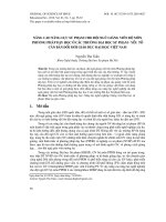 Nâng cao năng lực sư phạm cho đội ngũ giảng viên bộ môn phương pháp dạy học ở các trường Đại học Sư phạm - Yếu tố căn bản đổi mới giáo dục đại học Việt Nam