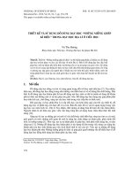 Thiết kế và sử dụng đồ dùng dạy học “những miếng ghép kì diệu” trong dạy học Địa lí ở tiểu học