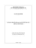 Xây dựng mô hình mô phỏng đường ống thủy lực trên xe chuyên dụng