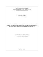 Nghiên cứu mô phỏng hoạt động của hệ thống treo ô tô sử dụng mô hình giảm chấn thủy lực hai lớp vỏ