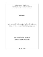 Xây dựng bài thí nghiệm trên máy tiện CNC phục vụ cho công tác đào tạo đại học