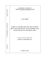 Nghiên cứu mô phỏng dòng nhựa điền đầy khuôn trong công nghệ chế tạo vật liệu composite bằng phương pháp đúc hút chân không   VARTM