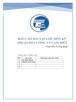BÁO cáo bài tập lớn môn kỹ THUẬT đo LƯỜNG và cảm BIẾN