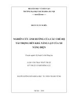 Nghiên cứu ảnh hưởng của các chế độ tải trọng đến khả năng lật của xe nâng điện