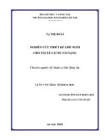 Nghiên cứu thiết kế ghế ngồi cho tài xế lái xe tải nặng