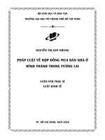 pháp luật về hợp đồng mua bán nhà ở hình thành trong tương lai 