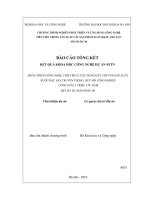 Hoàn thiện công nghệ, thiết bị và xây dựng dây chuyền sản xuất rượu đặc sản truyền thống, quy mô công nghiệp công suất 3 triệu lít năm 