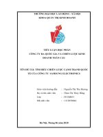 TÌM HIỂU CHIẾN lược CẠNH TRANH QUỐC tế của CÔNG TY  SAMSUNG ELECTRONICS