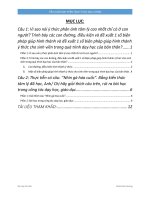 Tiểu luận môn Tâm lý học đại cương