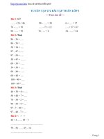 272 bài tập toán lớp 1 theo chủ đề » Tài liệu miễn phí cho Giáo viên, học sinh.
