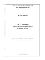 Các tội tham nhũng trong lĩnh vực thi hành án dân sự ở việt nam hiện nay 
